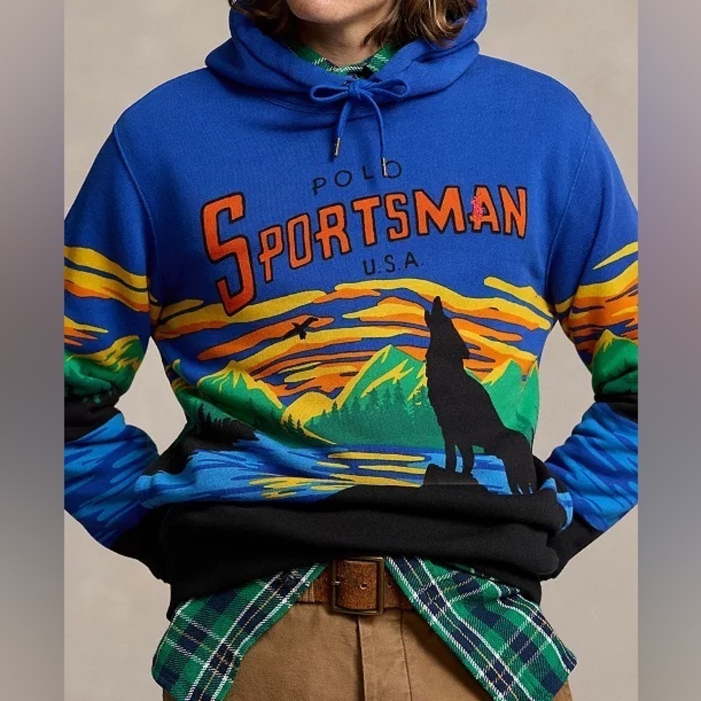 Polo by Ralph Lauren Blue Sportsman Hoodie - Picture 3 of 8